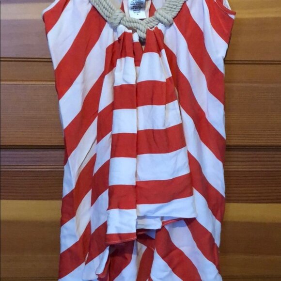 New Diane von Furstenberg silk woven rope neckline candy stripe tank blouse top - Picture 6 of 12